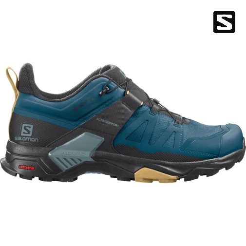 Tenis Senderismo Salomon X Ultra 4 GTX Hombre Azules Negros | MX GLDO356